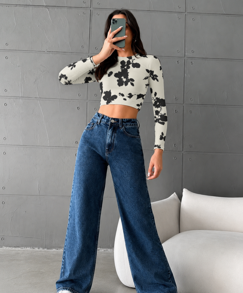FULL SLEEVES CROP TOP