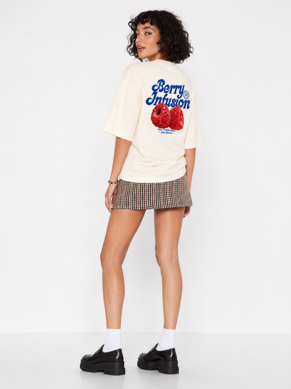 BERRY-Terry Oversized Tee