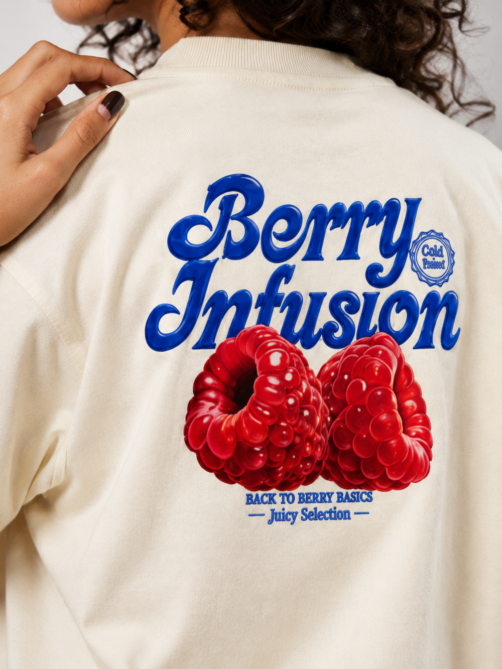 BERRY-Terry Oversized Tee