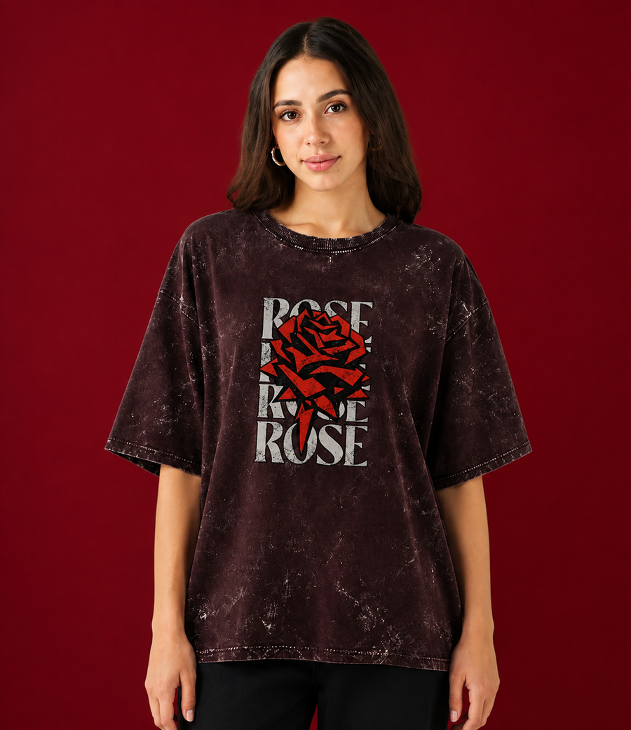ROSE- Acid washed