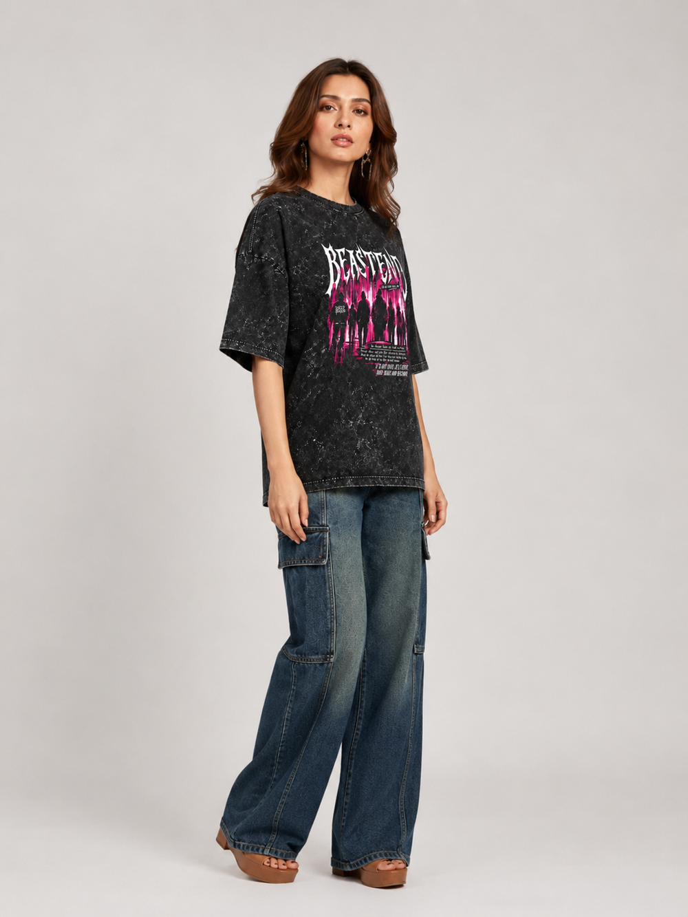 PREMIUM BEASTEND- Acid Washed Oversized Tee