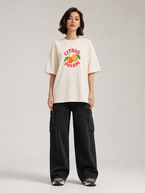 CITRUS-Terry Oversized Tee - 5