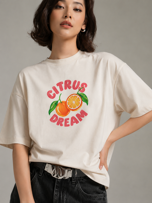 CITRUS-Terry Oversized Tee - 4