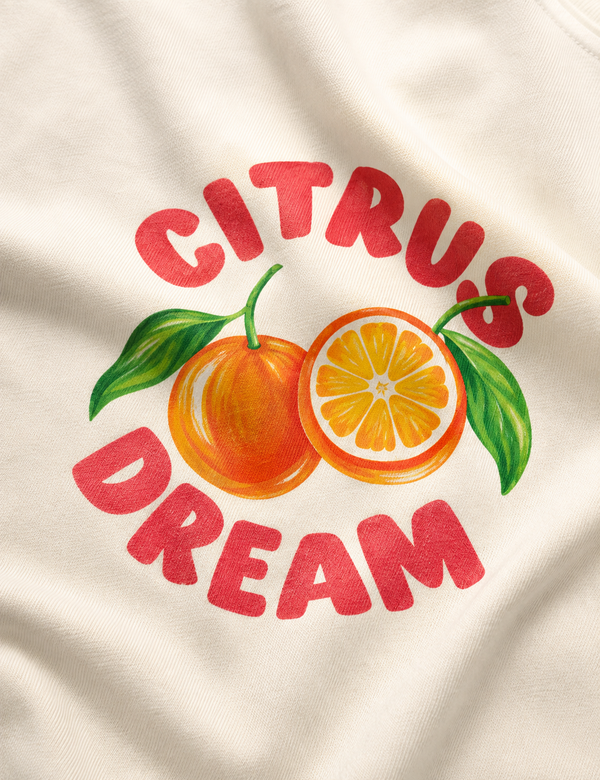 Citrus-Terry Oversized Tee
