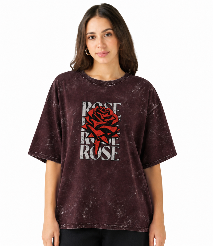 ROSE- Acid washed