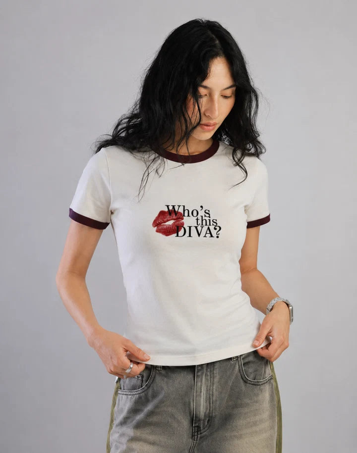 Who's This DIVA-RINGER TEE