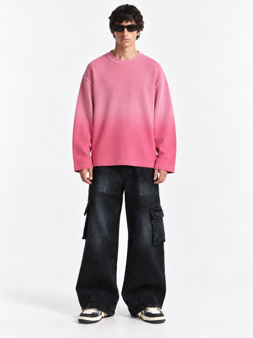 PINK OMBRE- WAFFLE TEE - 5