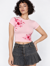 BLUSH BLOOM- BABY TEE