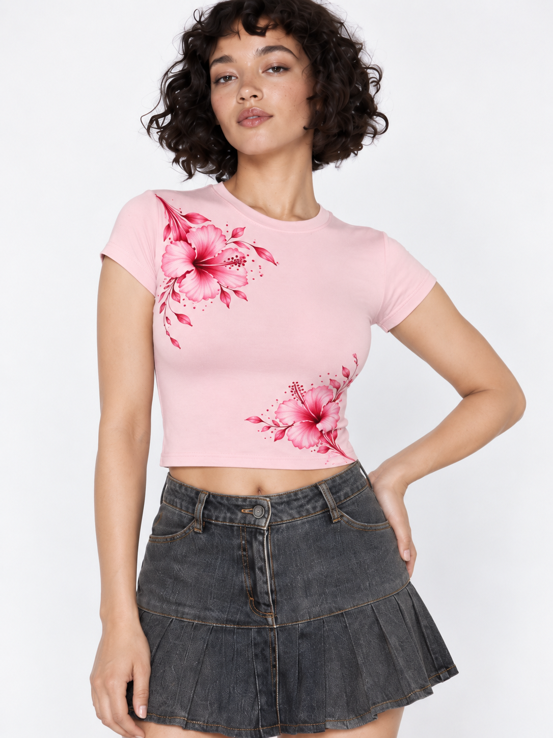 BLUSH BLOOM- BABY TEE