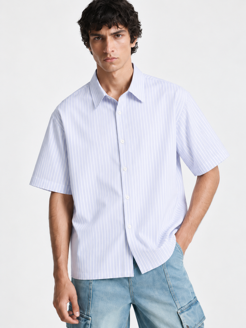BRAVERY- STRIPED BOXY TEE - 3