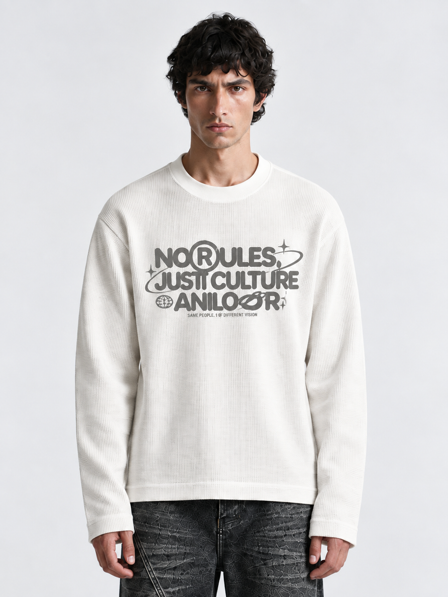 NO RULES-FULL SLEEVE WAFFLE TEE