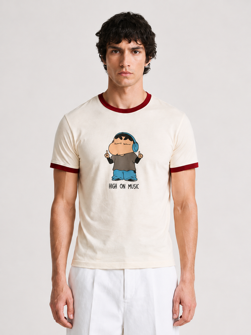 HIGH ON MUSIC- Ringer Tee - 1