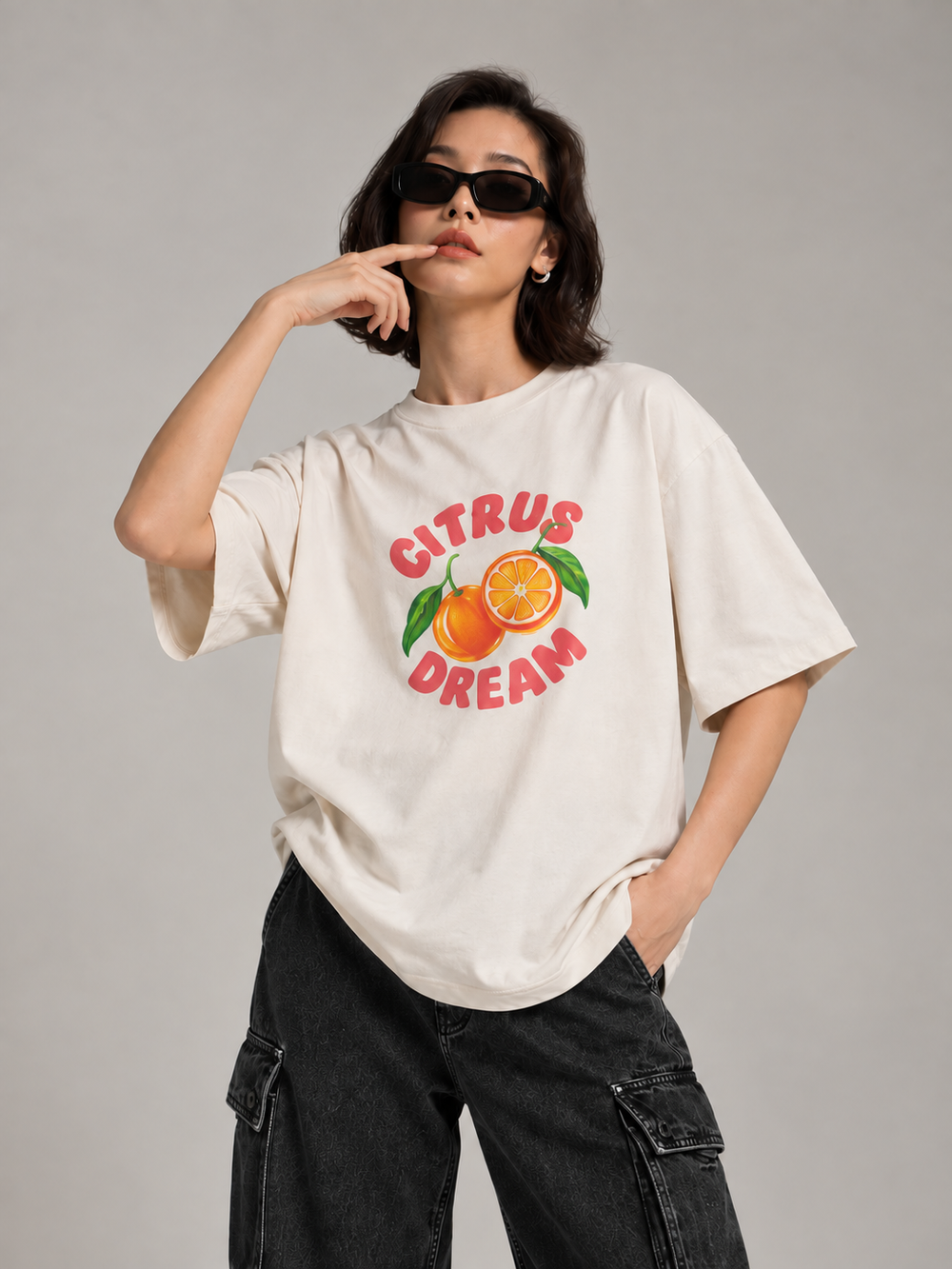 CITRUS-Terry Oversized Tee