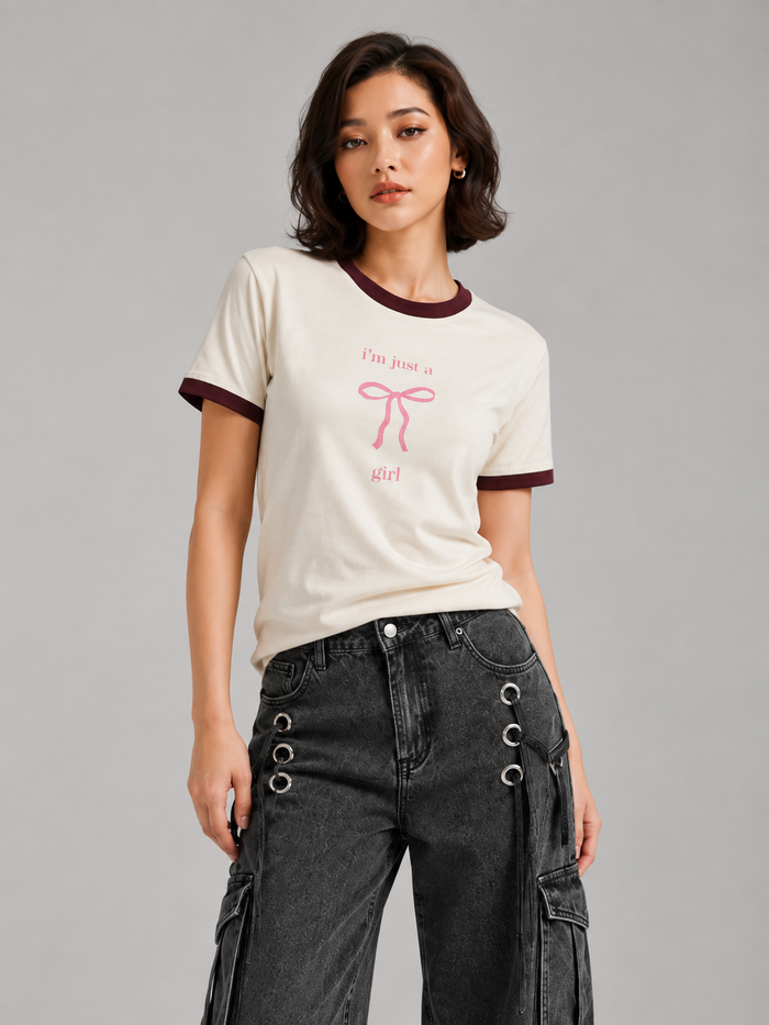 JUST A GIRL - Ringer Tee