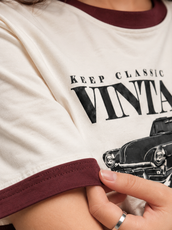 VINTAGE-Ringer T-Shirt