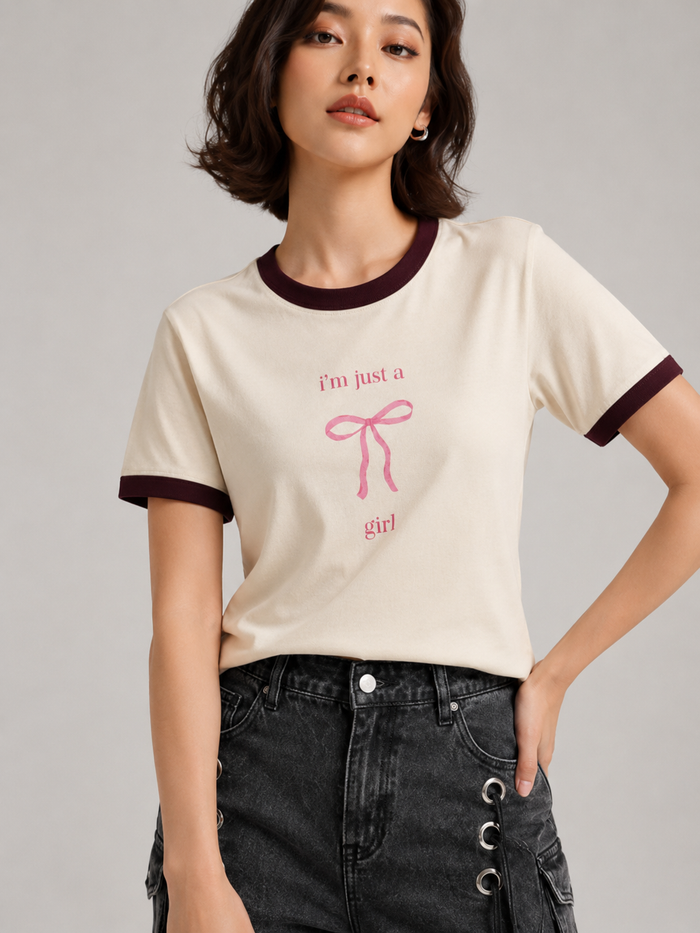 JUST A GIRL - Ringer Tee