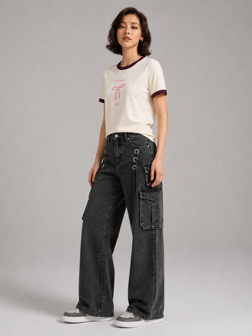 JUST A GIRL - Ringer Tee - 6