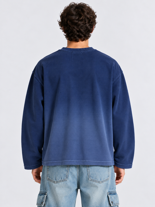 BLUE OMBRE - WAFFLE TEE - 6
