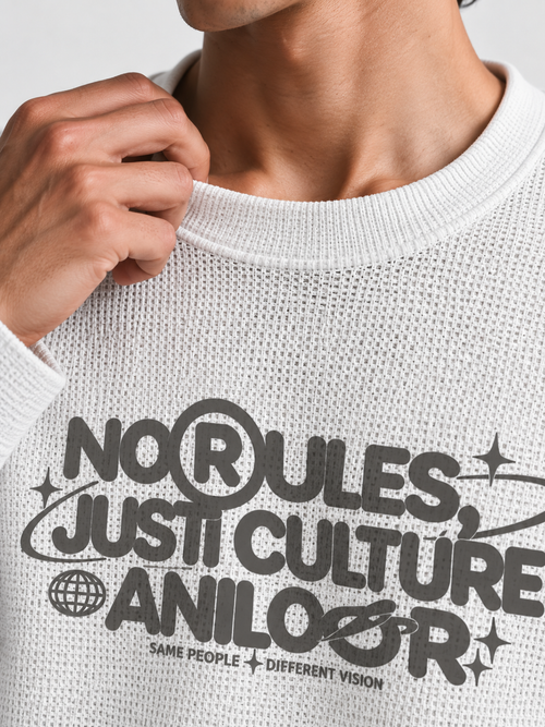 NO RULES-FULL SLEEVE WAFFLE TEE - 4