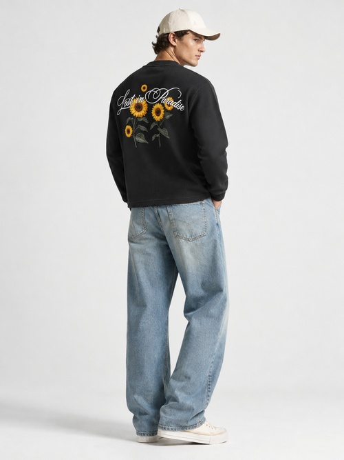 BLOOMING-FULL SLEEVE WAFFLE TEE - 2